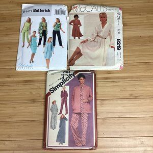 Vintage Sewing Patterns:Women's Clothing Sets 80s 90s 18-24, 12